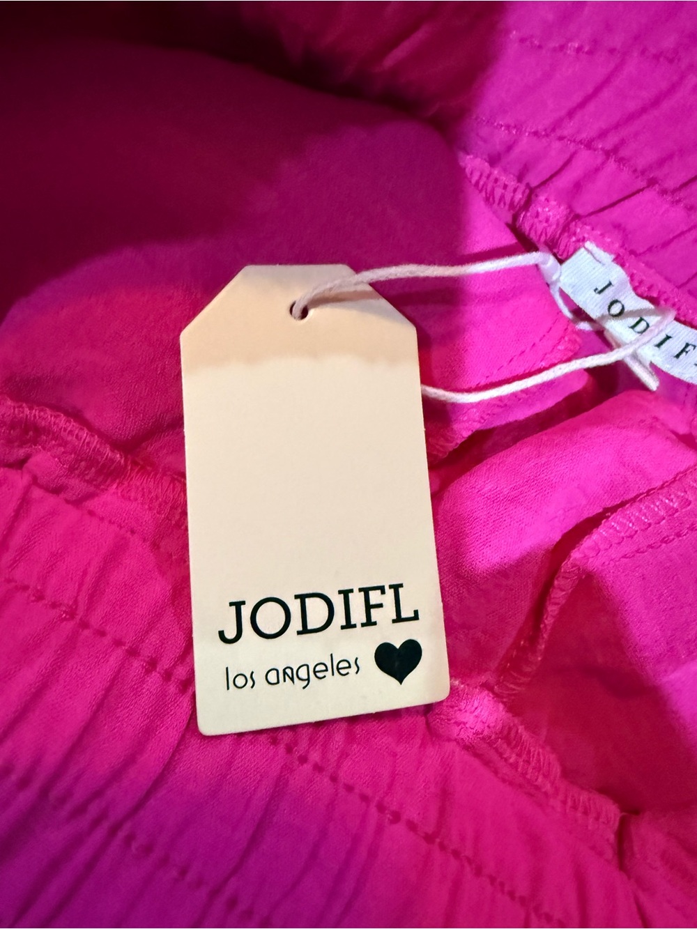 JODIFL Hot Pink Athletic Shorts with Leopard Side Panels - Picture 3 of 5